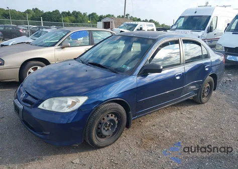 2004 Honda Civic Lx z USA, uszkodzony, nr VIN 2HGES16544H606302